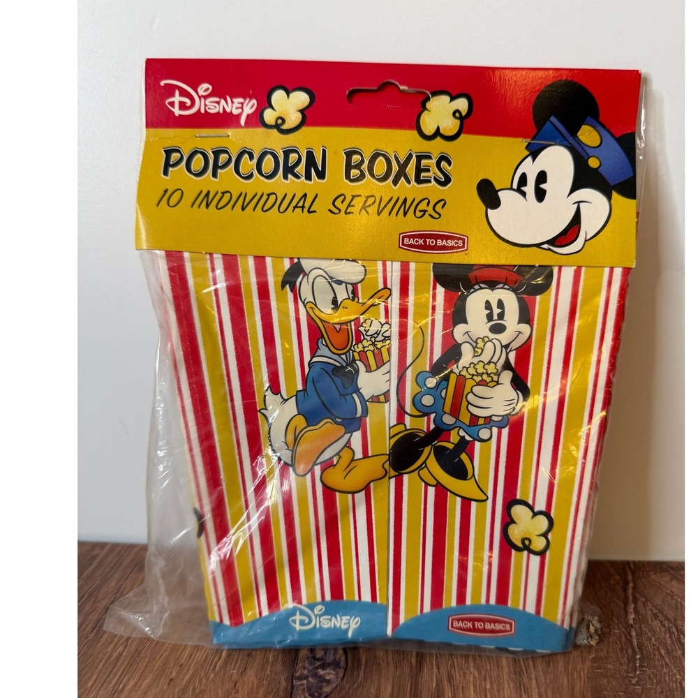 NEW Disney Mickey Minnie Donald Popcorn Boxes Set of 10